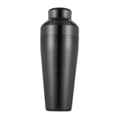 Biradlı Fransız Model Paslanmaz Çelik Shaker, 600 ml, Siyah